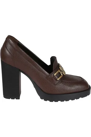 Hogan Pumps, female, , Size: 9 1/2 US H623 Logo-Plaque Loafer Pumps