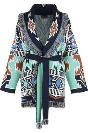 Alanui Cardigans, female, , Size: M Geometric Roots Cardigan with Fringed Edges