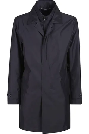 FAY Single-Breasted Coats, male, , Size: 2XL Double Front Jacket for Morning Style