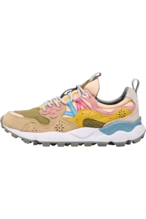 Flower Mountain Sneakers, female, , Size: 7 US Pink Sneakers with Suede Inserts