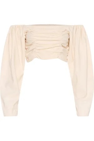 Gestuz Blouses, female, , Size: L Off-shoulder Blouse Offwhite Melange