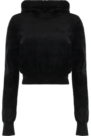Alexander Wang Hoodies, female, , Size: S Logo Print Hoodie with Elasticated Cuffs