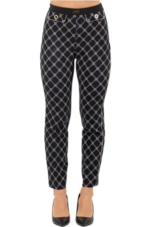Elisabetta Franchi Slim-fit Trousers, female, , Size: L Elegant Trousers