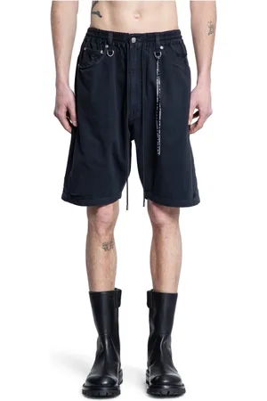 MASTERMIND Casual Shorts, male, , Size: L Denim Destroyed Shorts with Drawstrings
