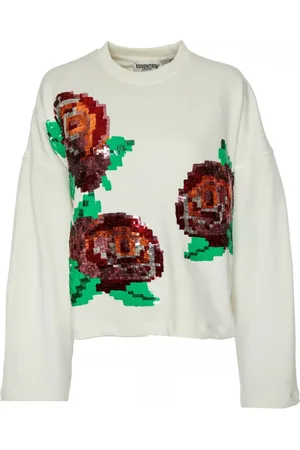 Essentiel Antwerp Sweatshirts, female, , Size: S Floral Sequin Sweatshirt