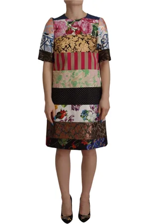 Dolce & Gabbana Midi Dresses, female, , Size: XS Patchwork Mini Dress - Elegance