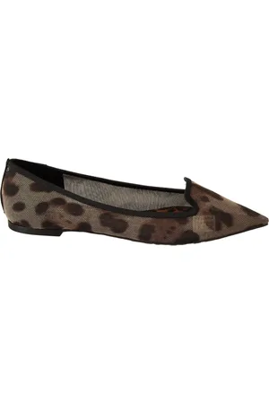 Dolce & Gabbana Ballerinas, female, , Size: 6 US Leopard Print Flat Loafers