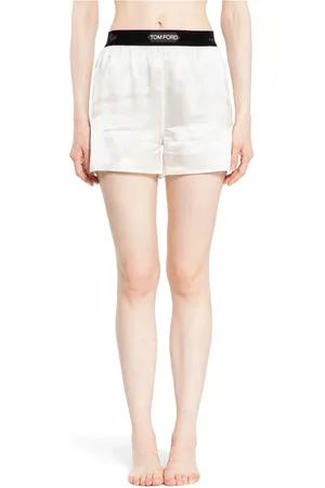 Tom Ford Short Shorts, female, , Size: S Silk Satin Elastic Waistband PJ Shorts