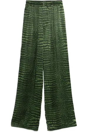 Balenciaga Wide Trousers, female, , Size: S Elasticated Waistband Straight Leg Trousers