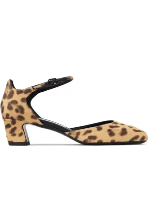 Jimmy Choo Pumps, female, , Size: 6 US Leopard Print Buckle-Fastening Heeled Sandals