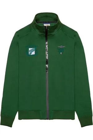 Aeronautica Militare Zip-throughs, male, , Size: L Hoodless Sweatshirt, 100% Composition, Code 251Fe1984F559-39334
