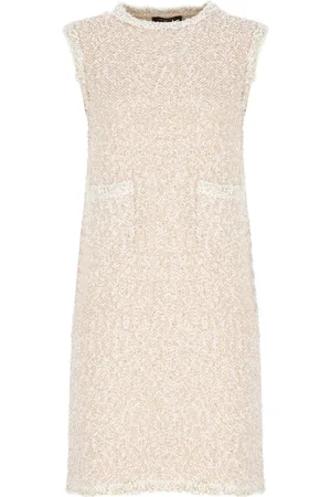 Fabiana Filippi Short Dresses, female, , Size: M Sequin Cotton Dress Sleeveless Crewneck