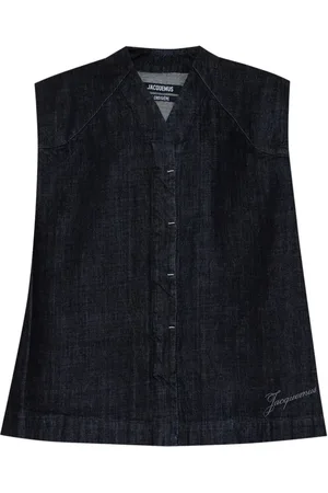 Jacquemus Vests, female, , Size: S Denim Salon Top