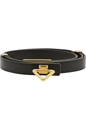 Bottega Veneta Belts, female, , Size: 70 CM Metallic Turn-Lock Calf Belt