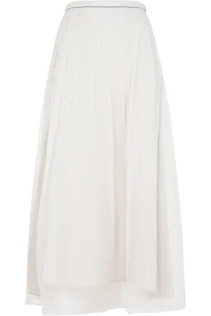 Brunello Cucinelli Midi Skirts, female, , Size: S Organza Plisse Skirt