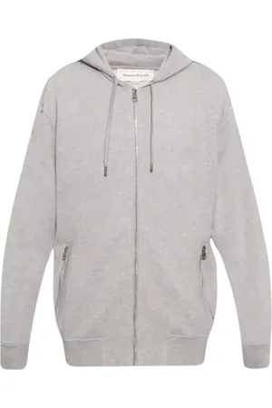 Alexander McQueen Zip-throughs, female, , Size: XL Hooded Zip-Up Sweatshirt
