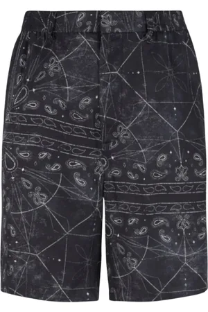 Armani Exchange Casual Shorts, male, , Size: W30 Bandana Print Loose Fit Shorts