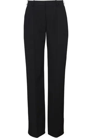 Balmain Straight Trousers, female, , Size: S Wool Trousers with Pintuck Detailing