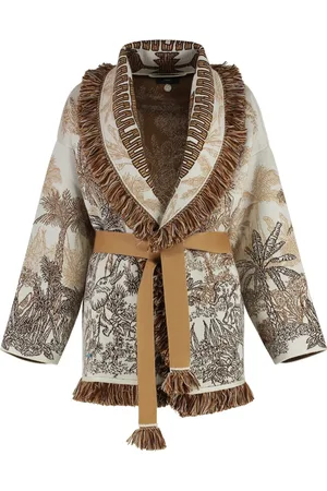 Alanui Cardigans, female, , Size: M Jungle Toile De Jouy cardigan