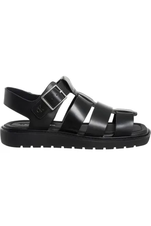 Calvin Klein Flat Sandals, female, , Size: 6 US Adjustable Strap Sandals, Solid Color