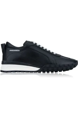 Dsquared2 Sneakers, male, , Size: 11 US Leather Lace-Up Sneakers with Suede