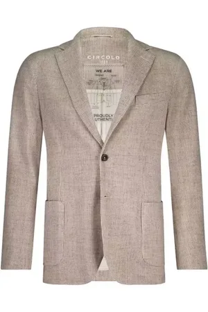 Circolo Blazers, male, , Size: 2XL Casual Blazer in Cotton Blend