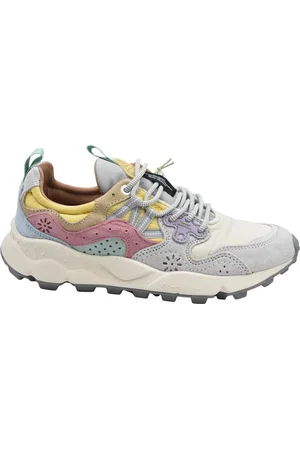 Flower Mountain Sneakers, female, , Size: 9 US Pink Laced Sneakers with Suede Inserts