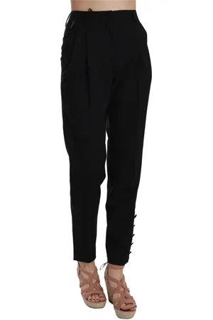Dolce & Gabbana Slim-fit Trousers, female, , Size: 3XS Elegant Pleated Tapered Pants