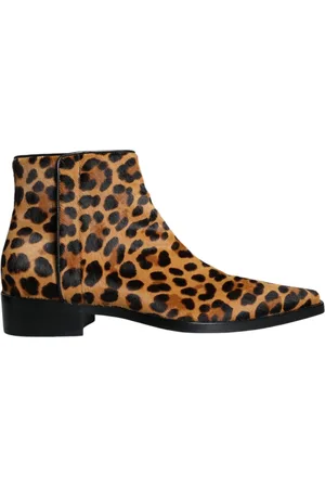 Dolce & Gabbana Ankle Boots, female, , Size: 5 1/2 US Leopard Calf Fur Ankle Boots Shoes