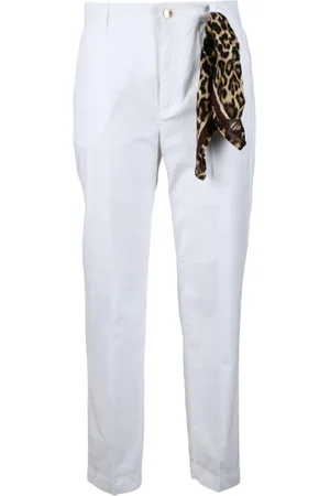 Guess Slim-fit Trousers, female, , Size: XS Cotton Chino Pants with Zipper Closure