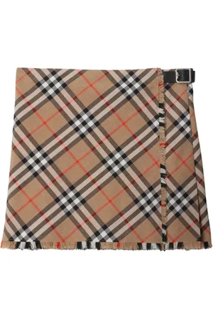 Burberry Short Skirts, female, , Size: 3XS Nova Check Print Skirt with Buckle