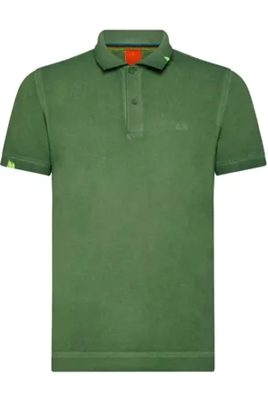 sun68 Polo Shirts, male, , Size: M Special Dye Beach Cotton/Elastane