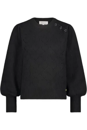 Fabienne Chapot Round-neck Knitwear, female, , Size: XL Heart Knit Sweater Diana Style