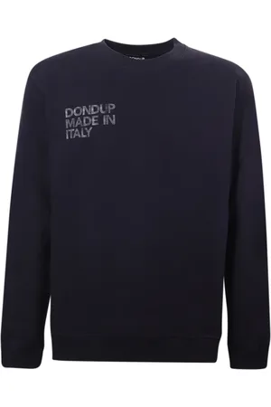 Dondup Sweatshirts, male, , Size: L Crew-neck Sweatshirt with Logo Print