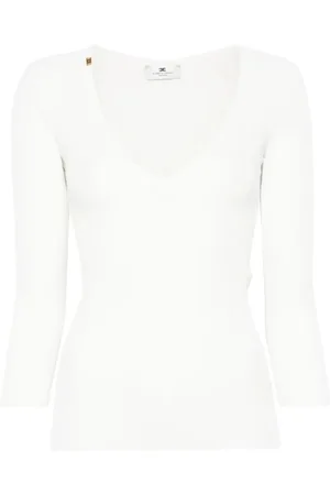 Elisabetta Franchi Blouses, female, , Size: S V-Neck Sweater