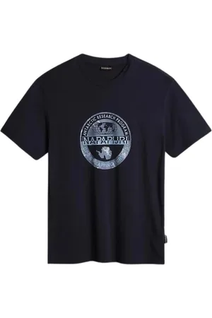 Napapijri T-Shirts, male, , Size: M Short Sleeve Crewneck Cotton Tee