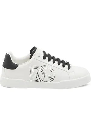 Dolce & Gabbana Sneakers, male, , Size: 8 US Low-Top Sneakers Bianco/Nero