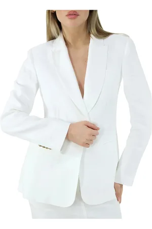 Elisabetta Franchi Blazers, female, , Size: S Ivory Blazer