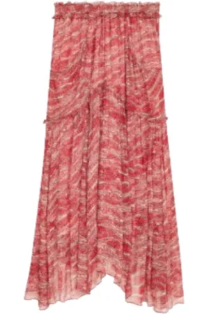 Isabel Marant Maxi Skirts, female, , Size: XS Bohemian Chic Printed Chiffon Maxi Skirt
