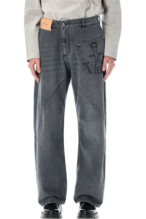 J.W.Anderson Straight Jeans, male, , Size: W33 Twisted Worker Denim Jeans