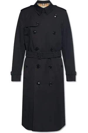 Burberry Trench Coats, male, , Size: M Kensington Long trench coat