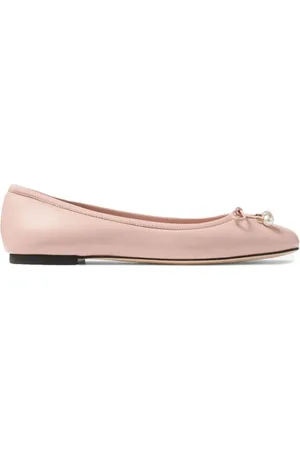 Jimmy Choo Ballerinas, female, , Size: 5 US Powder Bow Flat Shoes