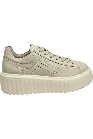 Hogan Sneakers, female, , Size: 8 1/2 US Ivory Stripe Sneakers