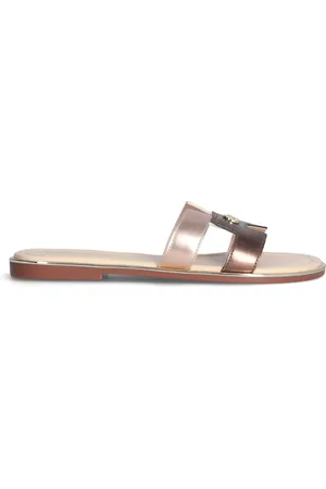 Liu Jo Sliders, female, , Size: 8 US Summer Flat Sandal Cream Faux Leather