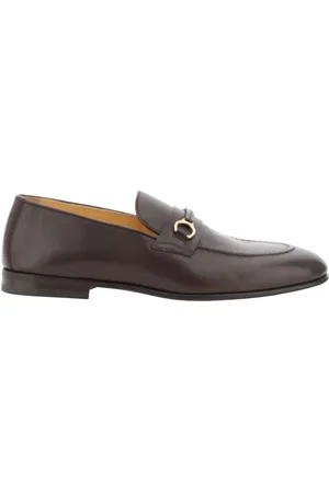 Brunello Cucinelli Loafers, male, , Size: 9 1/2 US Leather Loafers with Metal Details
