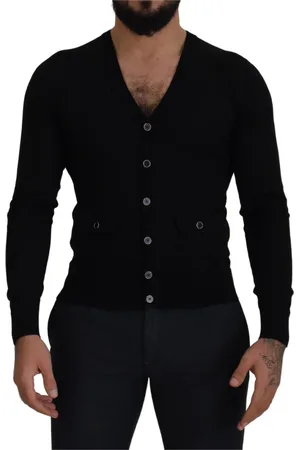 Dolce & Gabbana Cardigans, male, , Size: XS Elegant Wool Cardigan with Buttons