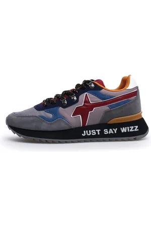 W6YZ Sneakers, male, , Size: 12 US Gray Leather Sneakers for Men