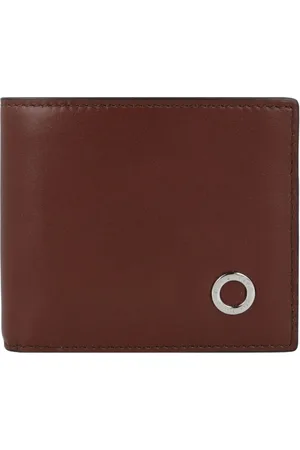 The Bridge Wallets & Cardholders, male, , Size: ONE SIZE Leather Wallet with Fabric Lining