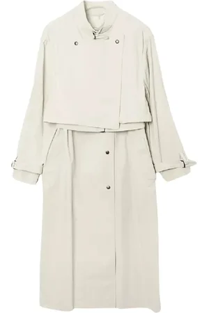 Isabel Marant Trench Coats, female, , Size: XS Creamy Long Trench Coat Garali