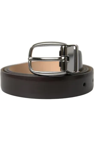 Dolce & Gabbana Belts, male, , Size: 110 CM Elegant Leather Belt with Striking Buckle